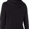 (XL) Sweatshirt com Capuz Amazon Essentials Fleece Corte Regular Preto Mulher