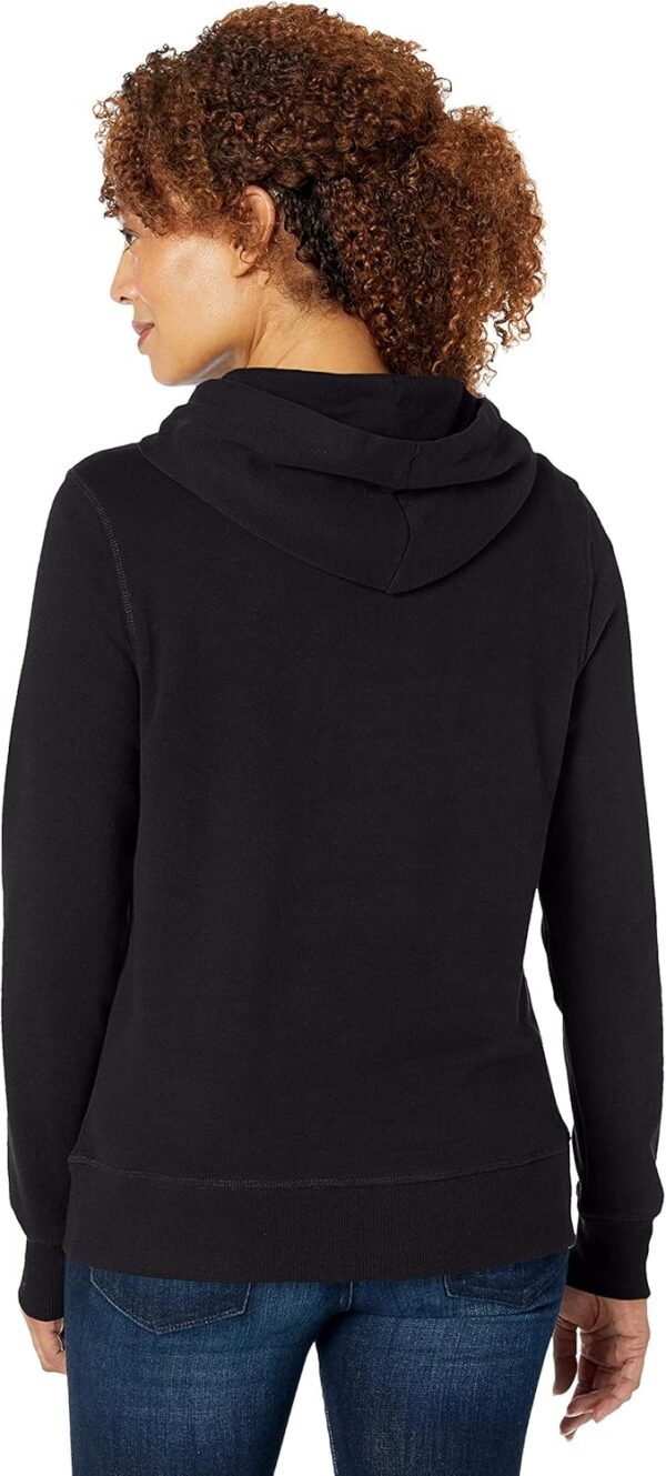 (XL) Sweatshirt com Capuz Amazon Essentials Fleece Corte Regular Preto Mulher
