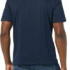 (L) T-Shirt Manga Curta Algodão Amazon Essentials Regular Fit Pack 2 Azul Escuro e Marinho Homem