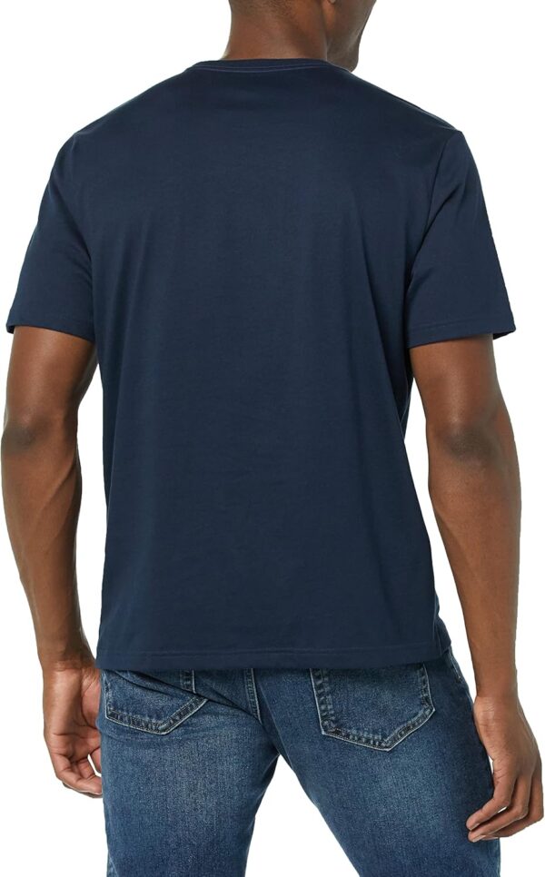 (L) T-Shirt Manga Curta Algodão Amazon Essentials Regular Fit Pack 2 Azul Escuro e Marinho Homem