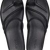 (34/35) Sandalias Crocs Miami Toe Loop Mulher Preto