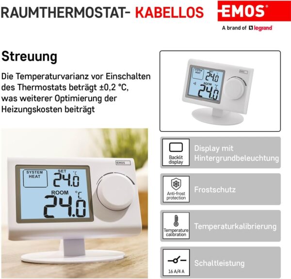 Termóstato S/ Fios P5614 EMOS Climatização