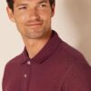 (L) Polo Algodão Piquet Amazon Essentials Corte Regular Bordeaux Homem