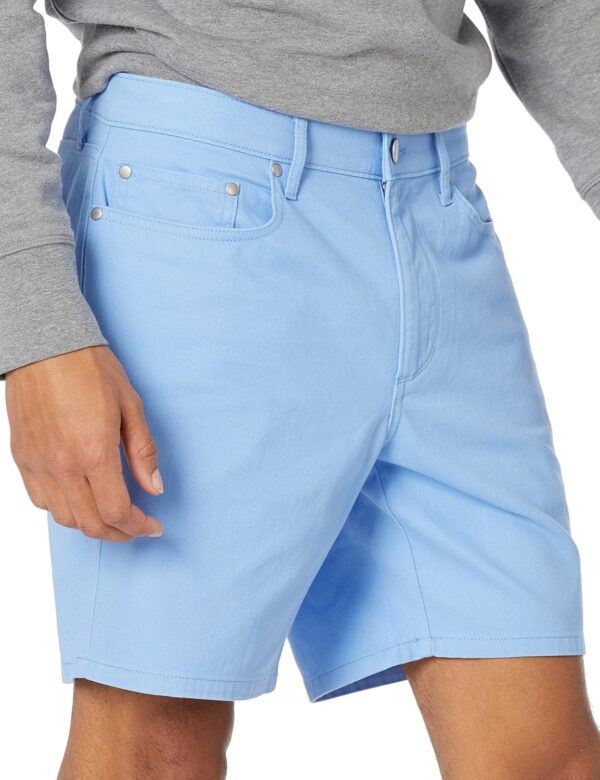 (38W) Calções justos em tecido elástico Amazon Essentials para Homem - Azul