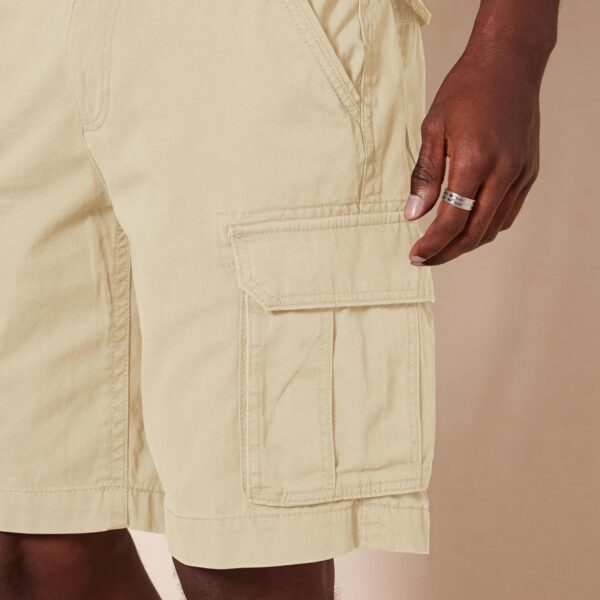 (40W) Calções Cargo corte clássico de 25 cm Amazon Essentials Homem Caqui