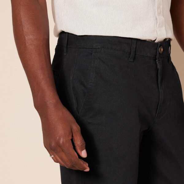 (42W/30L) Calças Chino Elásticas Informais para Homem Amazon Essentials Preto