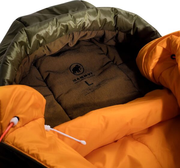(L / 180-195 cm) Saco Cama Mammut Ajungilak Perform Fiber -7°C Unissexo Tipo Múmia Oliva