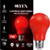 Lâmpada Terapeutica Luz Vermelha Noturna Melatonina E27 para Relaxamento