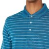 (M) Polo de Golfe Secagem Rápida Cian Escuro Branco Amazon Essentials