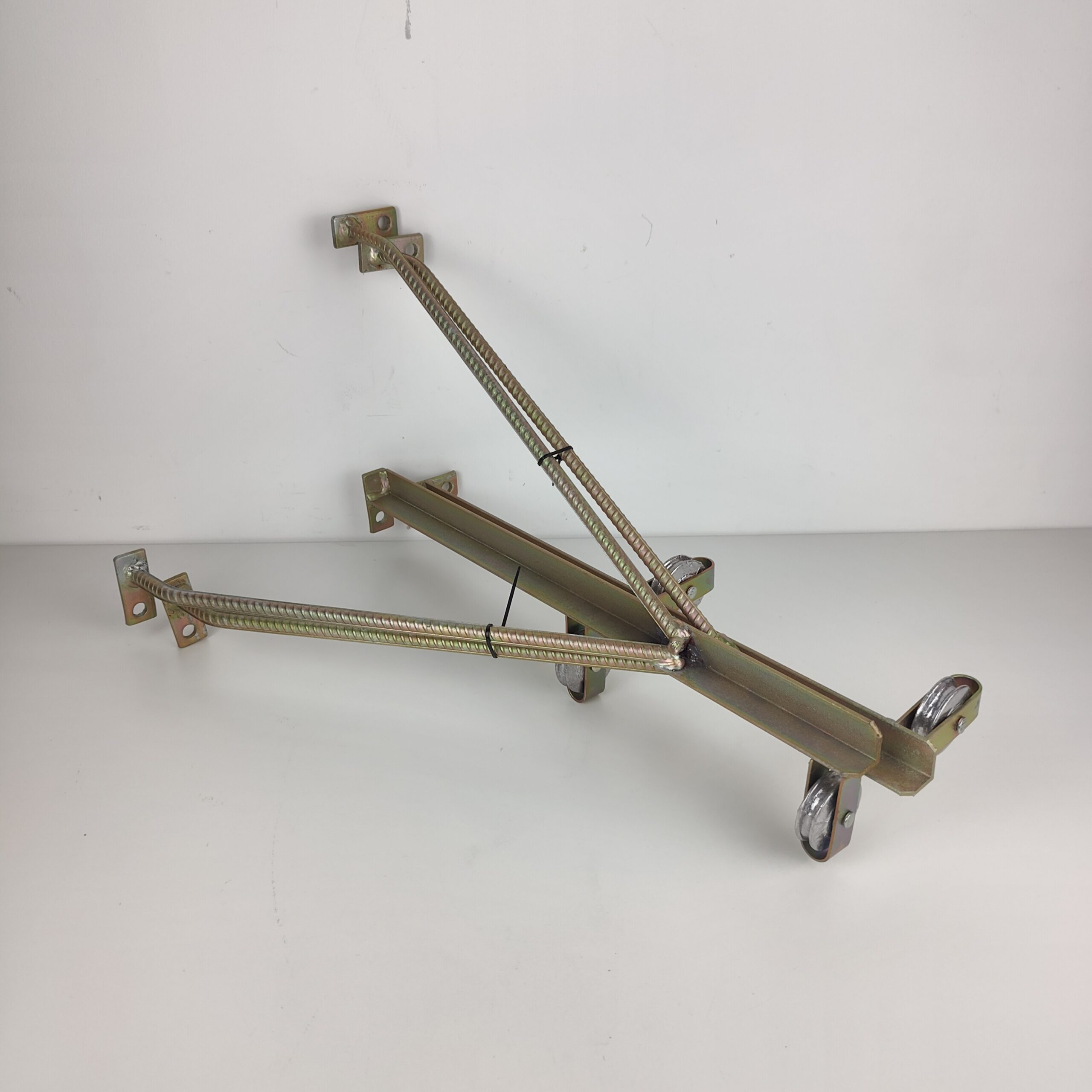 Estendal de Roldanas para Fixar á Parede em Aço - 50x24 cm