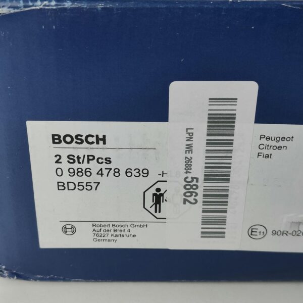 BOSCH 0 986 478 639 Disco de travão ventilado 257,2x22mm 4x98 ventilado (4047024241282)