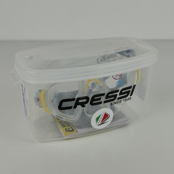 Máscara Mergulho Cressi Nano Crystal Unissexo Adulto Silicone Transparente Amarelo