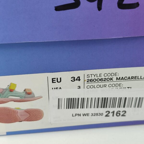 (34) Sandálias Desportivas Lotto Macarella com fecho Velcro Rosa e Azul - Menina