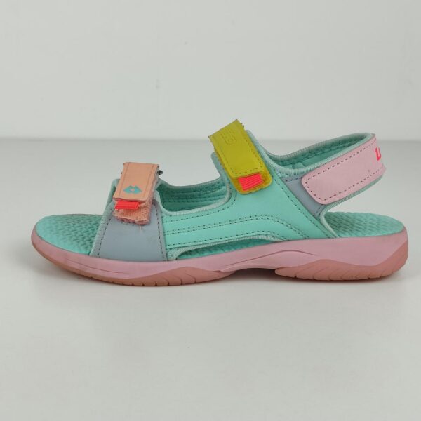(34) Sandálias Desportivas Lotto Macarella com fecho Velcro Rosa e Azul - Menina