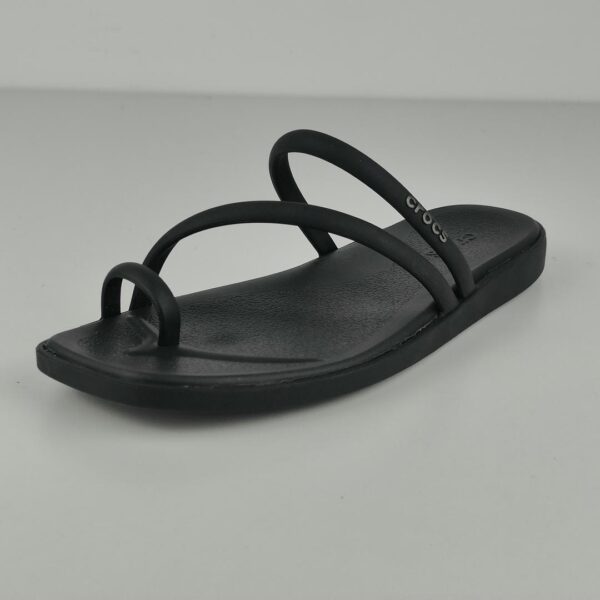 (34/35) Sandalias Crocs Miami Toe Loop Mulher Preto