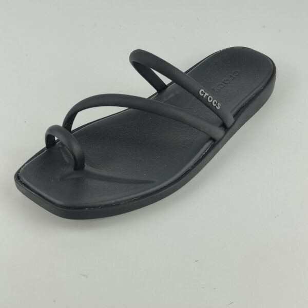 (34/35) Sandalias Crocs Miami Toe Loop Mulher Preto