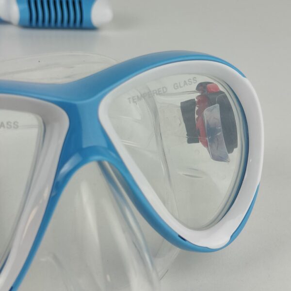 Kit Máscara e Tubo Mergulho Infantil Vidro Temperado Anti Fugas 4 a 12 Anos