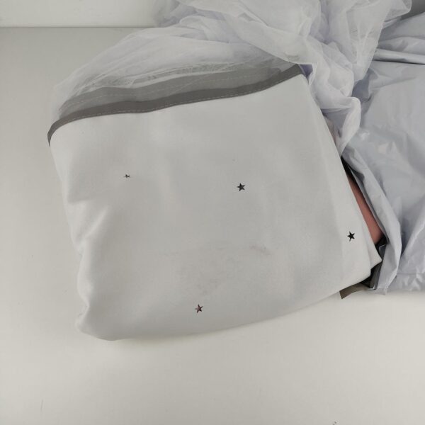 Cortinados Opacos NICETOWN 132x240 cm Criança Termo-isolantes Estrelas Ocas e Rede Rosa-Gris