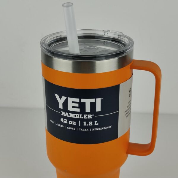 oplus_32 Copo / Termo Isolado com Palhinha YETI Rambler 1.2 Lt Aço Inoxidável Tampa Stronghold