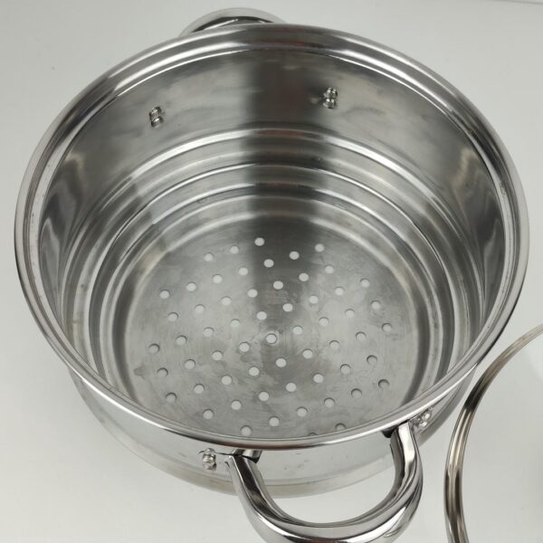 Panela para cozinhar a vapor 3 Níveis KitchenCraft Aço Inox