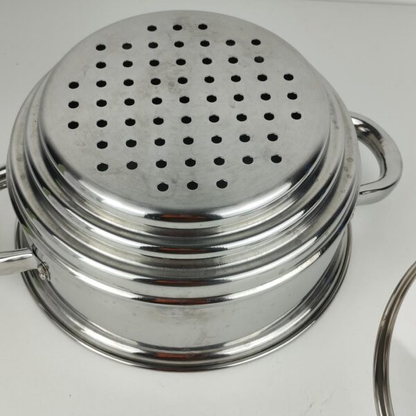 Panela para cozinhar a vapor 3 Níveis KitchenCraft Aço Inox