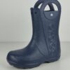 (37-38) Botas de Chuva Crocs Handle It Rain Boot Unissexo Azul