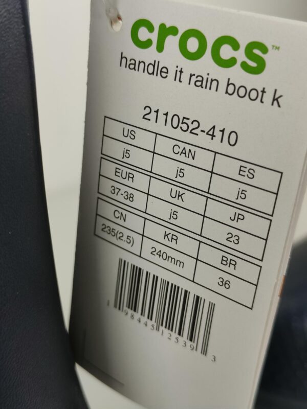 (37-38) Botas de Chuva Crocs Handle It Rain Boot Unissexo Azul