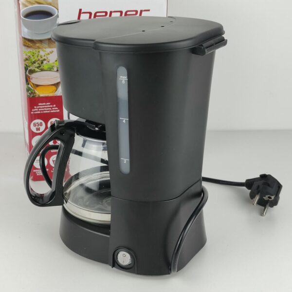 Cafeteira Americana BEPER BC.060 de Gotejamento 6 Chavenas Cor Negra