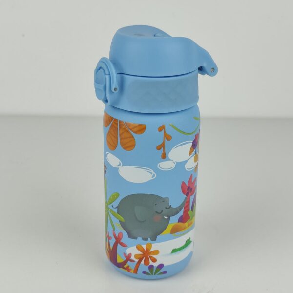 Garrafa de Água 400ml Inox Ion8 para Crianças com Tampa Abatível e Fecho Seguro Safari