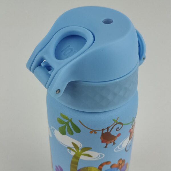 Garrafa de Água 400ml Inox Ion8 para Crianças com Tampa Abatível e Fecho Seguro Safari