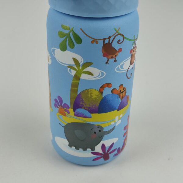 Garrafa de Água 400ml Inox Ion8 para Crianças com Tampa Abatível e Fecho Seguro Safari