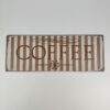 Placa decorativa Vintage em metal - "COFFEE" (40x15cm) para fixação em parede