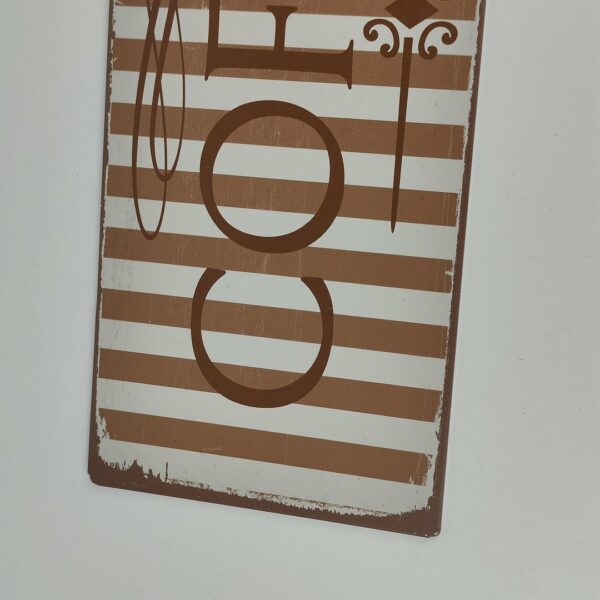 Placa decorativa Vintage em metal - "COFFEE" (40x15cm) para fixação em parede