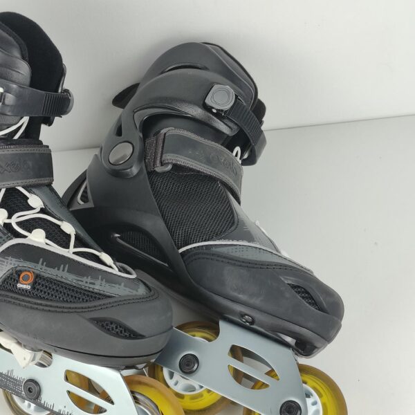 (37-40) Patins em linha ajustáveis Oxelo - Preto e branco