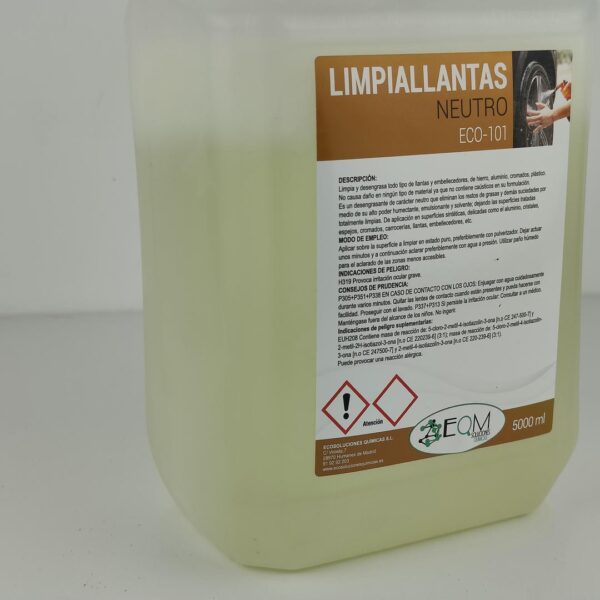 Limpa Jantes Profissional EQM Soluciones   ECO-101 pH Neutro Seguro para Todos os Tipos de Jantes
