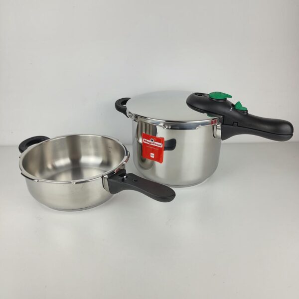 Panela de Pressão Rápida 3+6 L Magefesa DYNAMIC Aço Inoxidável apta para indução com 5 sistemas de segurança