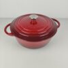 Caçarola 5.7L em Ferro Fundido Esmaltado Dutch Oven Uno Casa Vermelha com Tampa Apta para Todo o tipo fogões e fornos