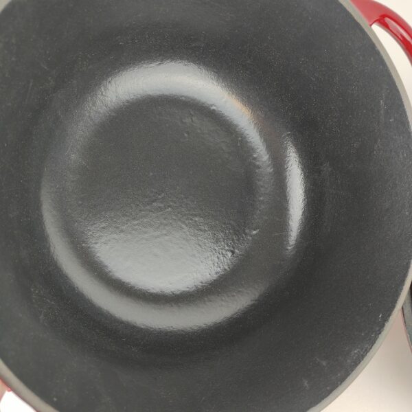 Caçarola 5.7L em Ferro Fundido Esmaltado Dutch Oven Uno Casa Vermelha com Tampa Apta para Todo o tipo fogões e fornos