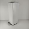 Caixote do Lixo com Pedal 30 L Amig Artvin Abertura Higiénica Sem Mãos Branco Aço Inox Lacado