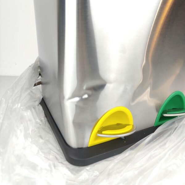 Caixote para reciclagem / separador de Cozinha 3 X 8 L com Tampas e Pedais SONGMICS