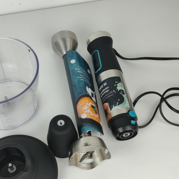 Varinha mágica com Picadora / Batedora e Passador de Puré Cecotec Power TitanBlack 1500 XL 1500 W