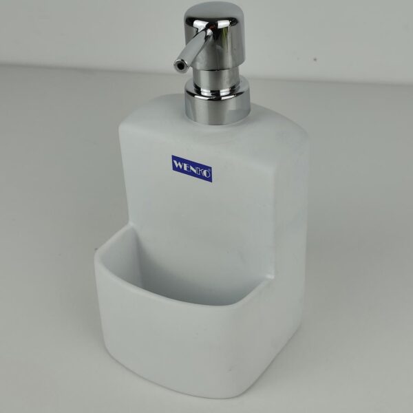 Dispensador de Detergente Wenko 380 ml True Colours Cerâmica Satinada Branco