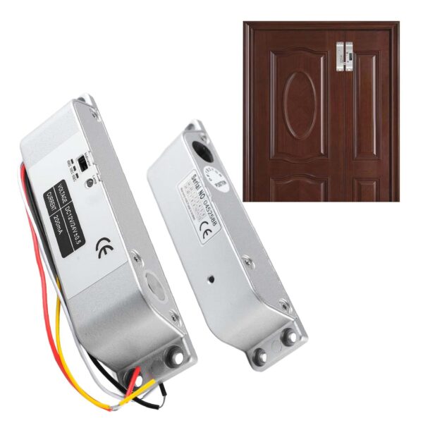 Fechadura Elétrica de Trinco 12V–24V para Porta – Liga de Alumínio, para Controlo de Acessos