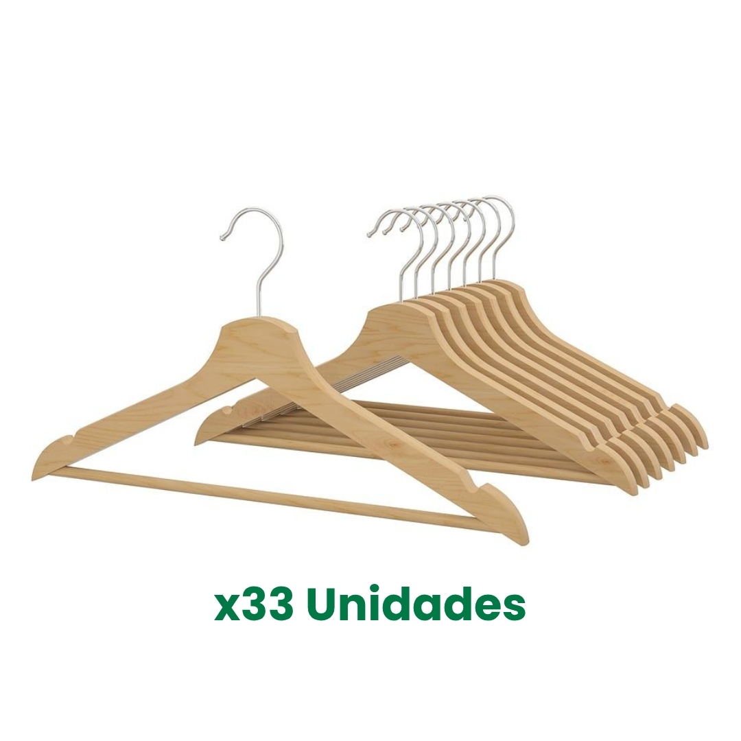 33 Cabides em Madeira Crua IKEA Bumerang
