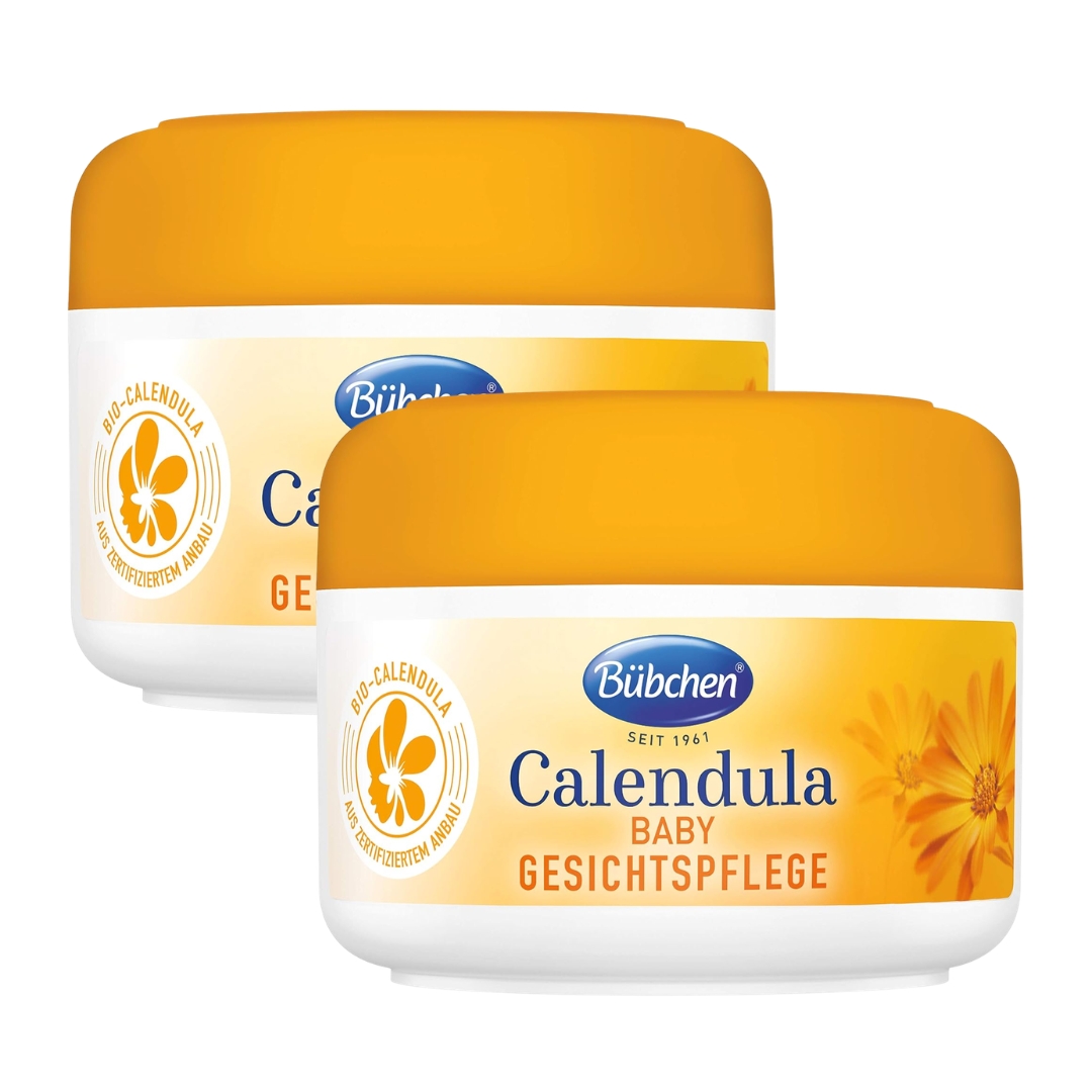 (x2) Cuidados Faciais Bübchen Calendula com Calêndula Biológica para Bebés (75 Ml)
