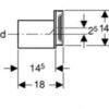 Conjunto de Conexão para sanita Suspensa Geberit D110mm