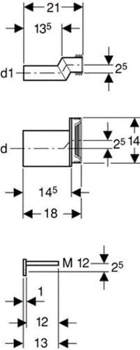 Conjunto de Conexão para sanita Suspensa Geberit D110mm