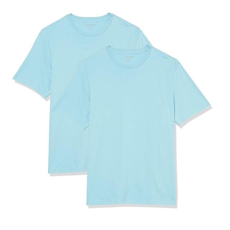 (S) T-Shirt de Manga Curta Azul 2 Unid.