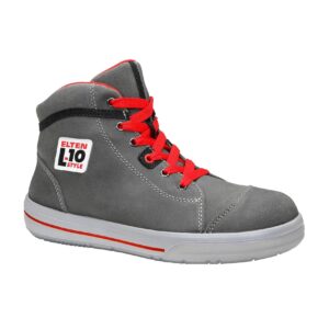 (45) Calçado De Proteção Homem Elten VINTAGE Mid ESD S3 761071 Couro Unissex Cinza Tamanho 45