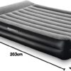 Colchão Insuflável Duplo Amazon Basics com Bomba Integrada – 203×152×46 cm, até 300 kg (Cinza)